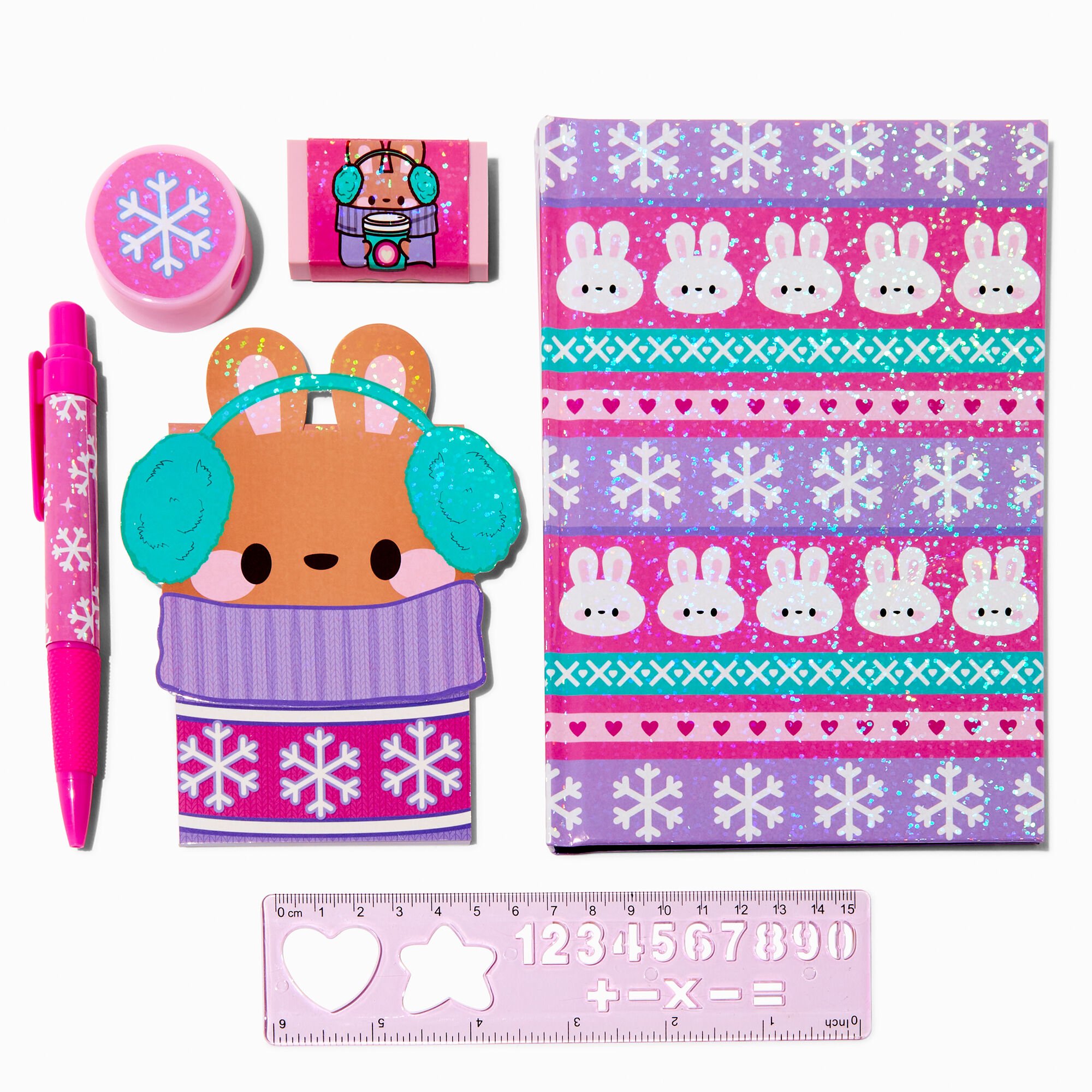 Snow Bunny Fair Isle Stationery Set,