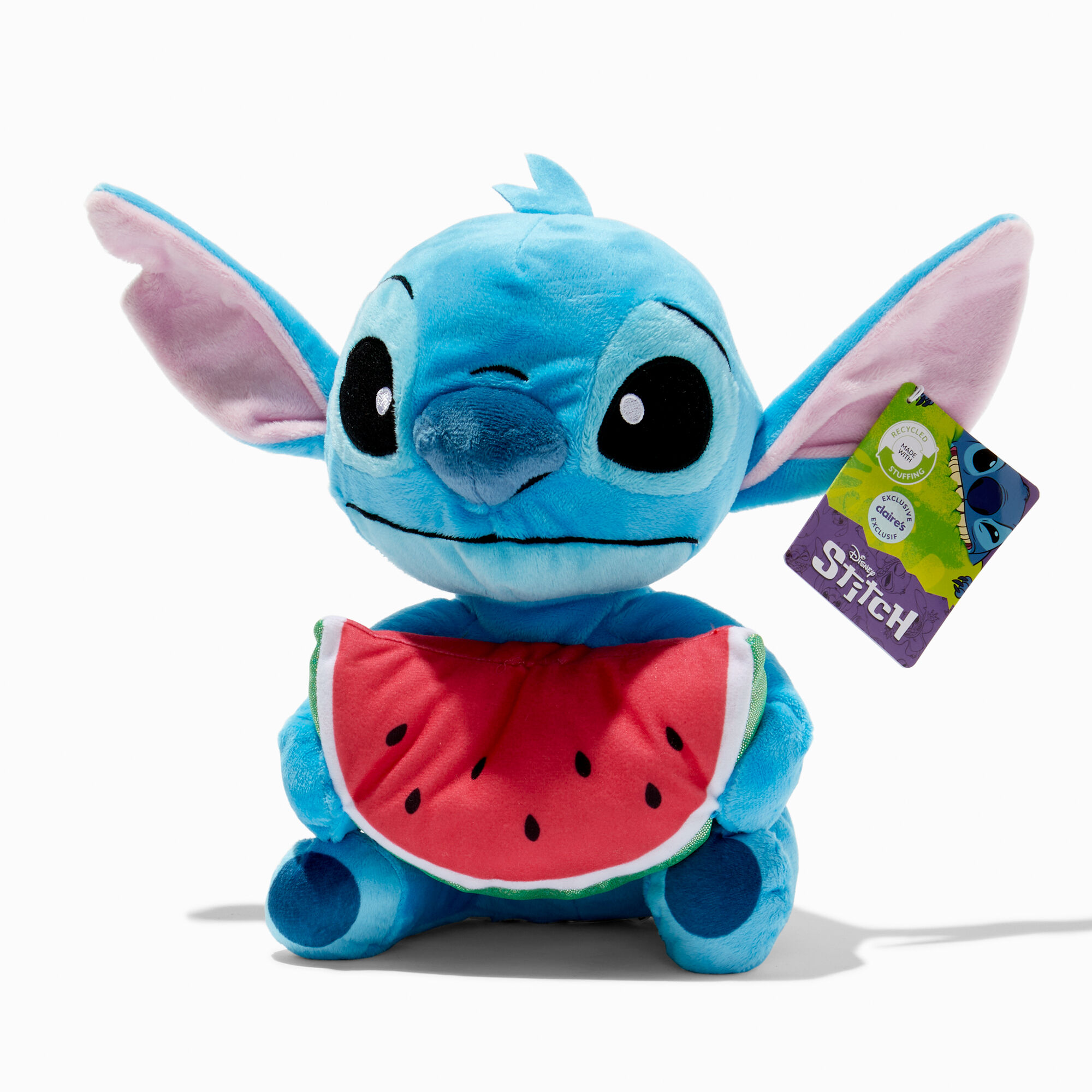 View Disney Stitch Claires Exclusive Watermelon Soft Toy information