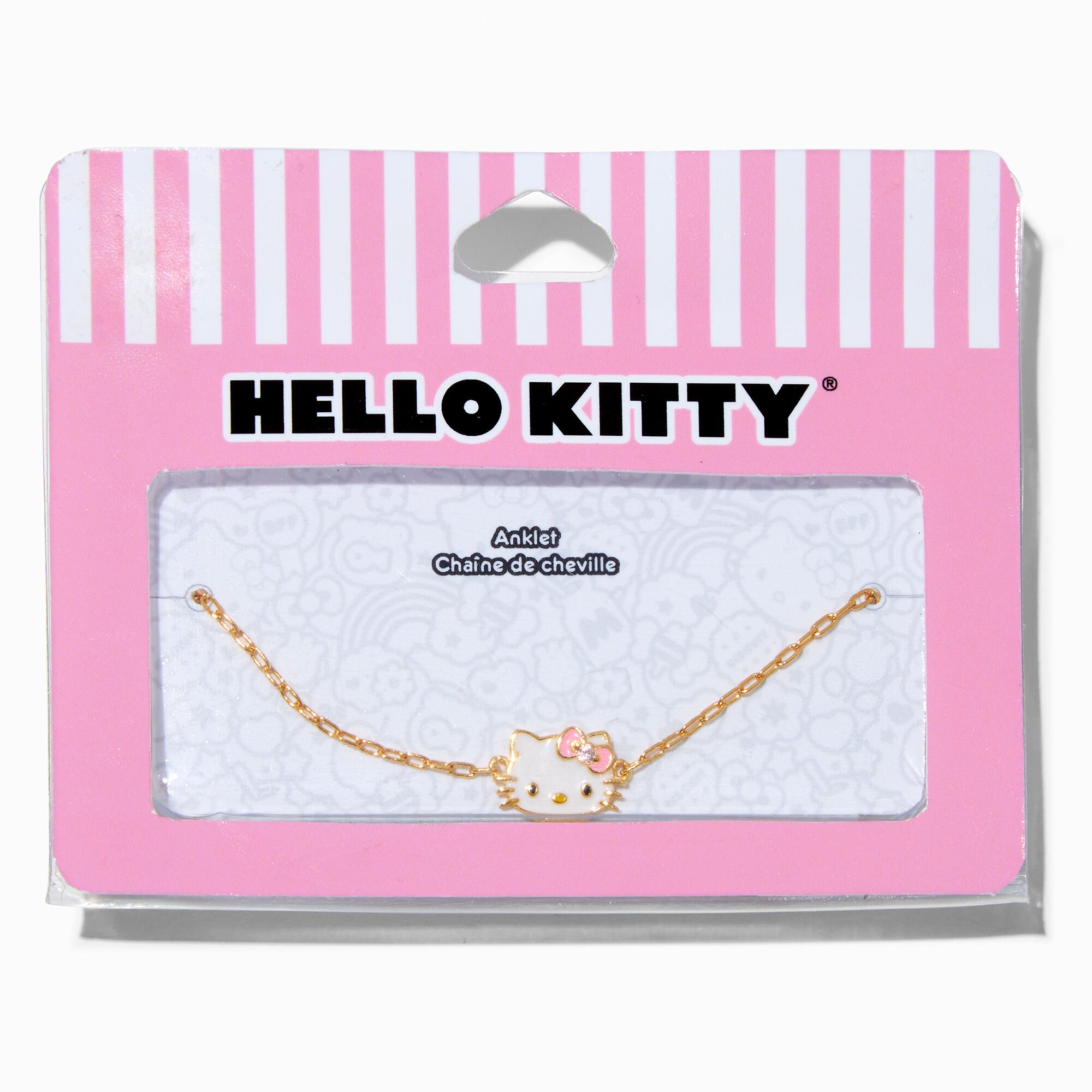 View Claires Hello Kitty GoldTone Face Anklet Silver information