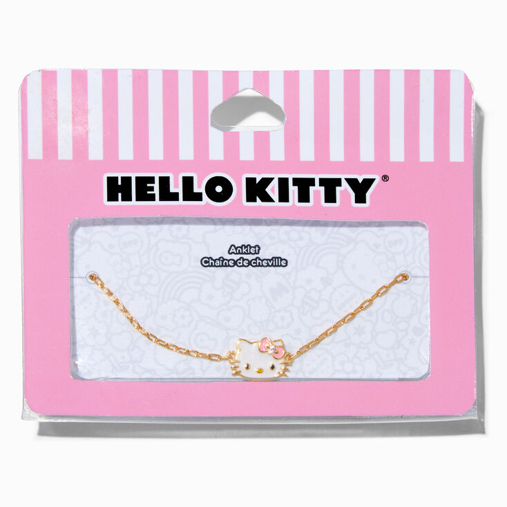 Bracelet de cheville visage couleur argent&eacute;e et couleur dor&eacute;e Hello Kitty&reg;,