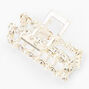 Pince &agrave; cheveux rectangulaire incrust&eacute;e de strass et perles d&rsquo;imitation,