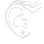 Silver-tone Paw Print Stud Earrings,