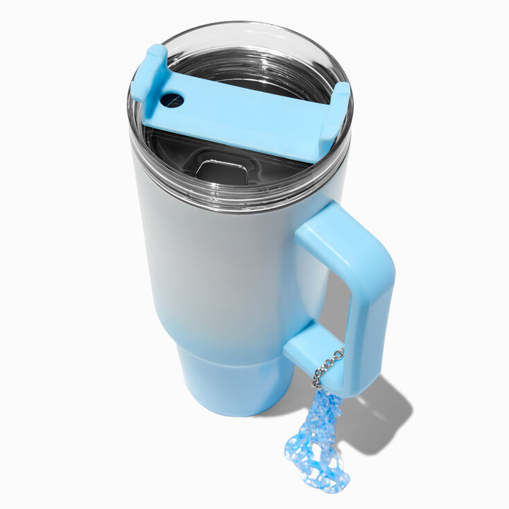 Blue Ombr&eacute; Stainless Steel Handled Tumbler,