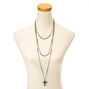 Black Triple Layer Cross Necklace,
