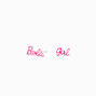 Barbie&trade; Pink Barbie Girl Sterling Silver Stud Earrings,
