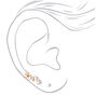 Gold Pearl Ear Crawler &amp; Stud Earring Set,
