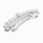 Barrette perle d&#39;imitation blanche,
