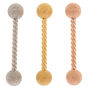 Mixed Metal 14G Twisted Barbell Tongue Rings - 3 Pack,