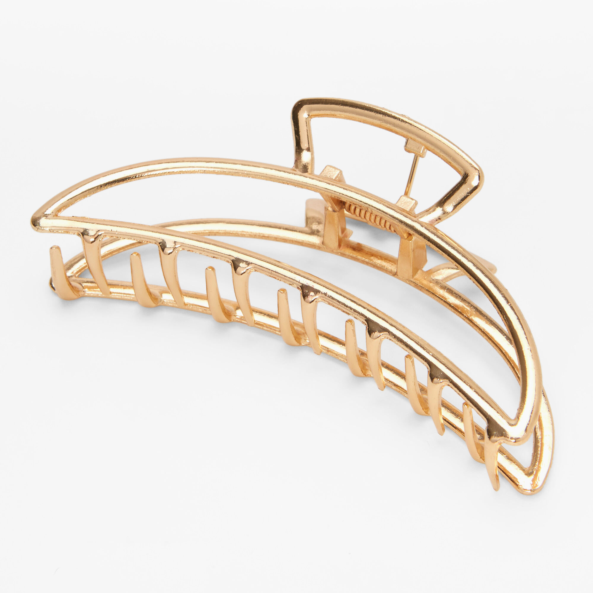 View Claires Large Arch Hair Claw Gold information