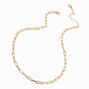 Gold-tone Medium Paperclip Chain Necklace,