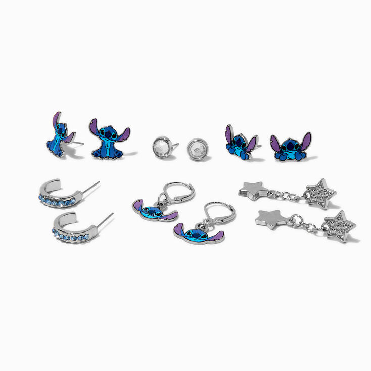 Disney Stitch Bling Stud &amp; Hoop Earring Set - 6 Pack,