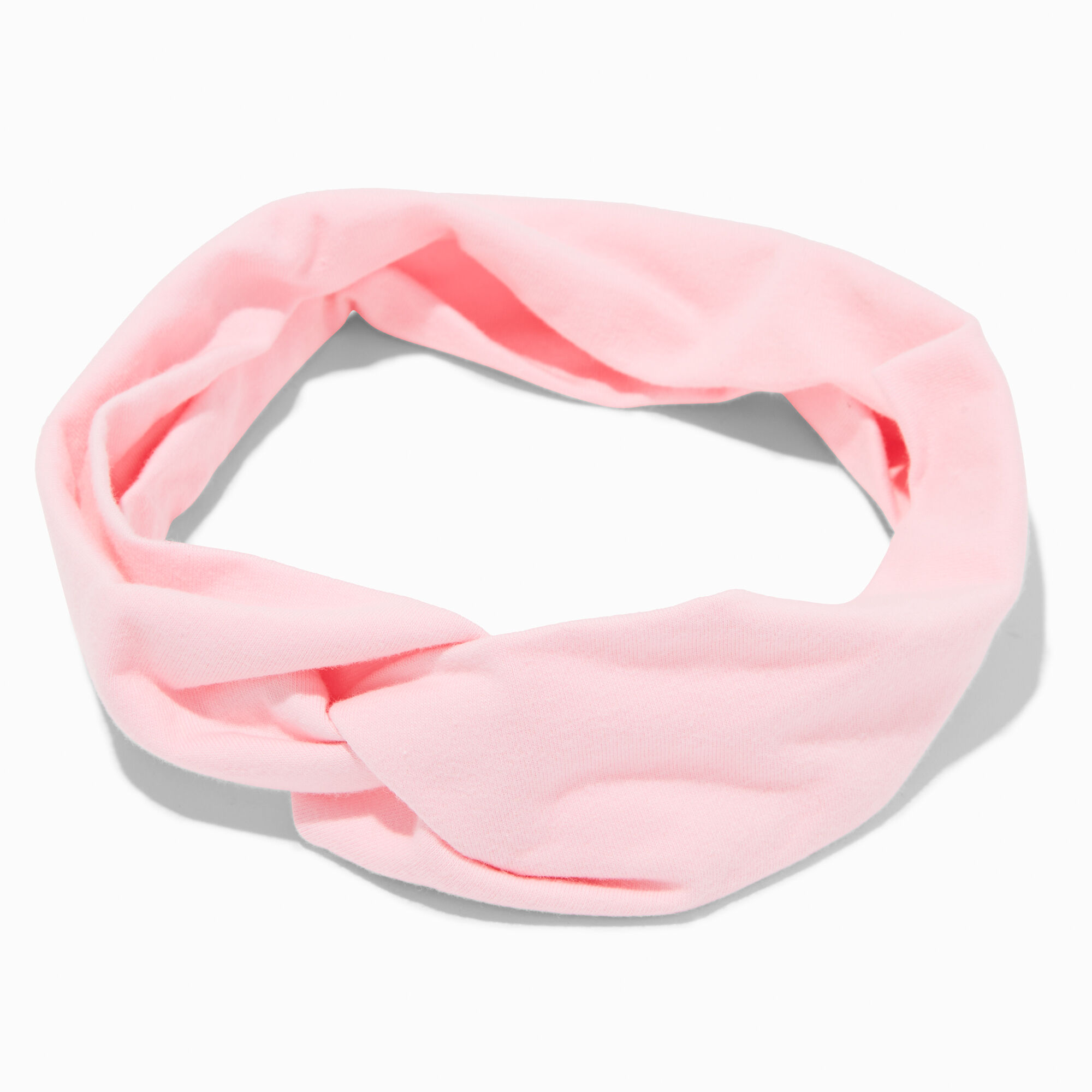 View Claires Wide Jersey Twisted Headwrap Pink information