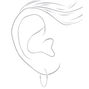 Silver Graduated Clip On Hoop Earrings - 3 Pack,