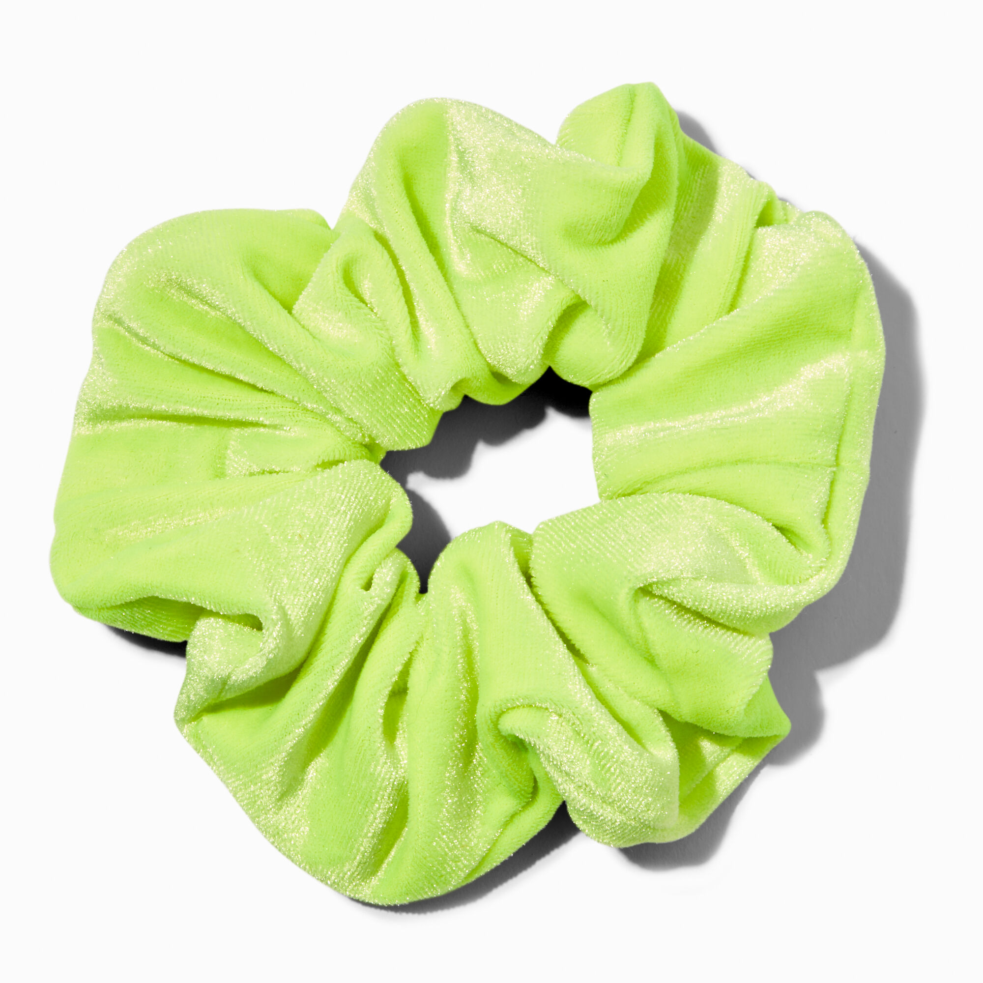 View Claires Medium Velvet Hair Scrunchie Bracelet Lime information