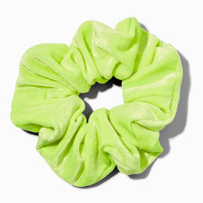 Medium Velvet Hair Scrunchie -  Lime,
