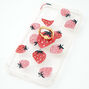 Strawberry Glitter Ring Holder Protective Phone Case - Fits iPhone&reg; 12 Pro Max,