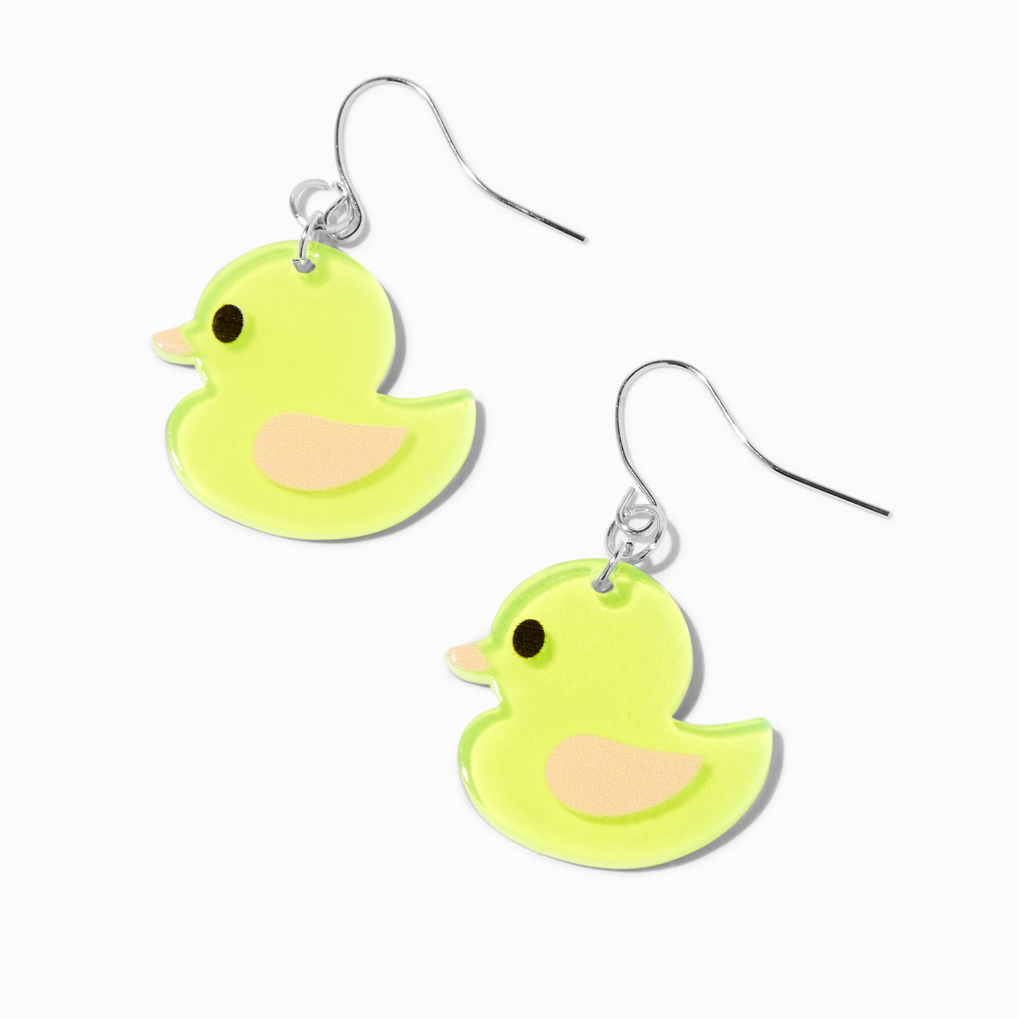 View Claires Duck 15 Drop Earrings Yellow information