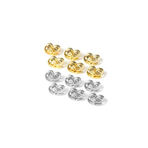 Mixed Metal Bullet Earring Backs - 12 Pack