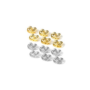 Mixed Metal Earring Back Replacements - 12 Pack,