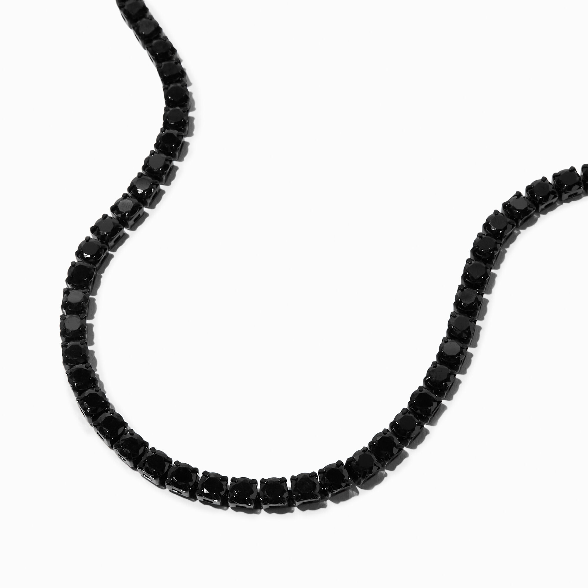 View Claires Stainless Steel Cubic Zirconia Cup Chain Necklace Black information