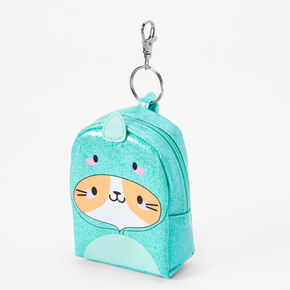 Dinosaur Hoodie Cat Mini Backpack Keyring,