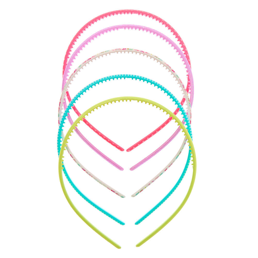 Claire's Club Pastel Pattern Headbands - 5 Pack,