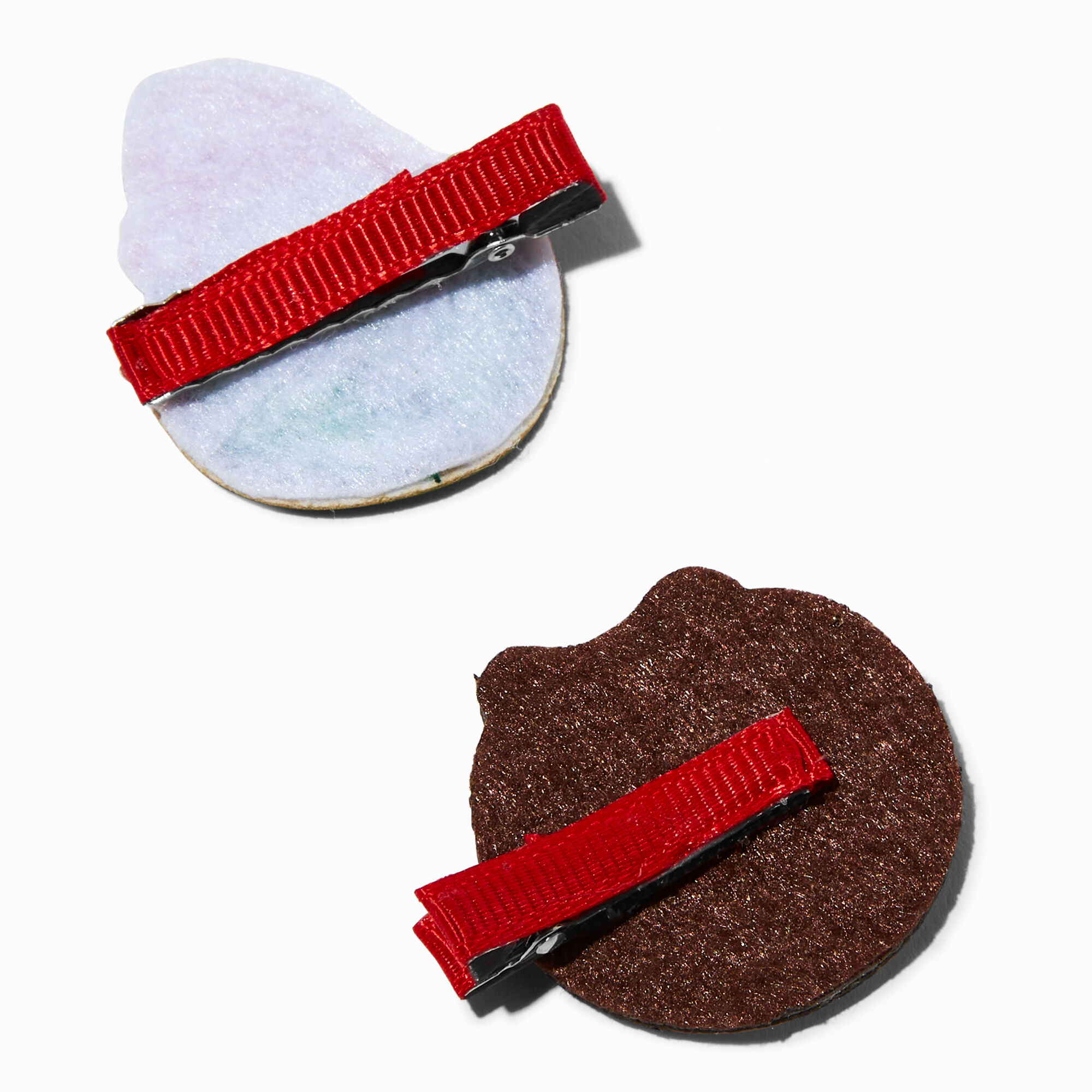 Figgy Pudding & Brussels Sprouts Glitter Hair Clips - 2 Pack,