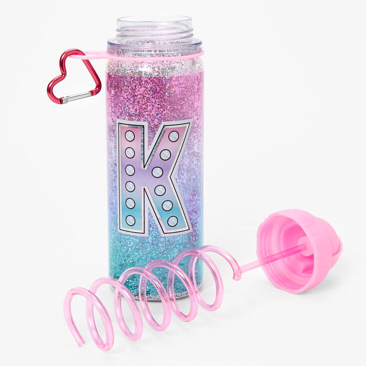 Initial Water Bottle - Pink, K,