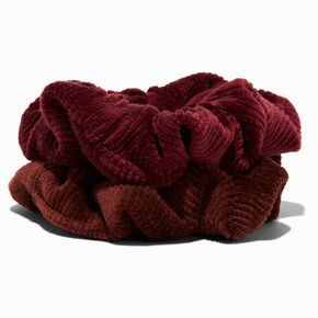 Autumn Tonal Velvet Hair Scrunchies - 2 Pack,