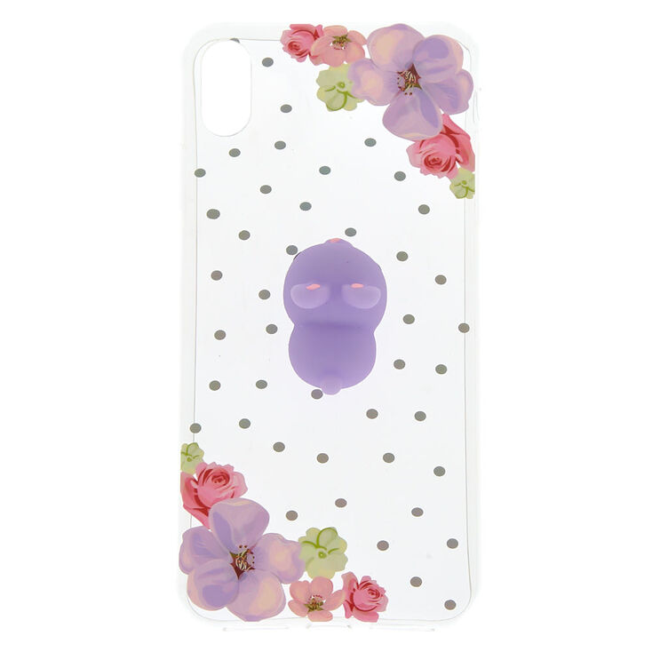 Claire's Coque téléphone avec motif floral lapin Squish - Compatible avec iPhone XS Max