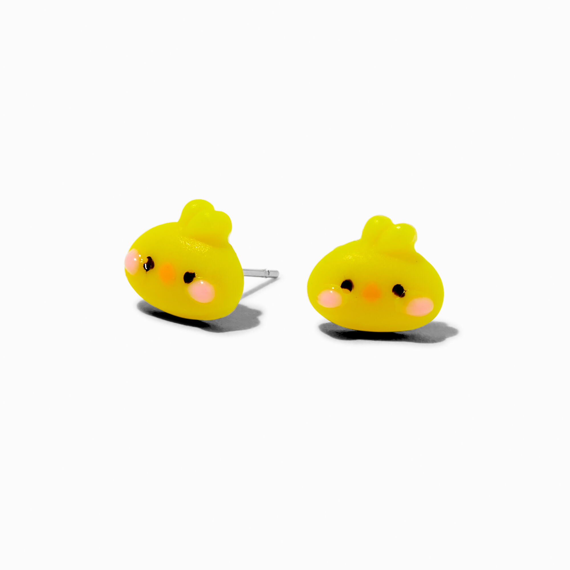 View Claires Glow In The Dark Chick Stud Earrings Yellow information