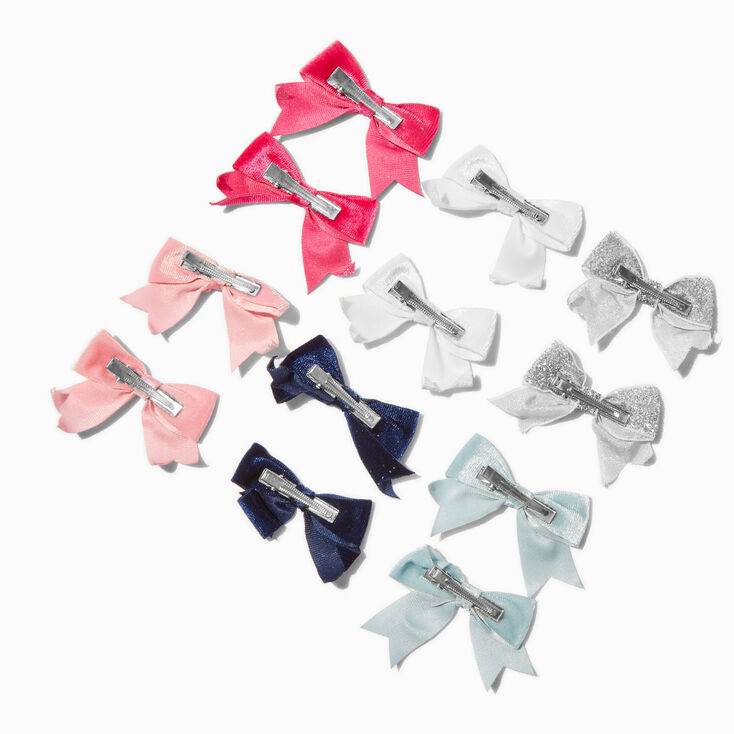 Claire&#39;s Club Velvet Mini Hair Bow Clips - 12 Pack,