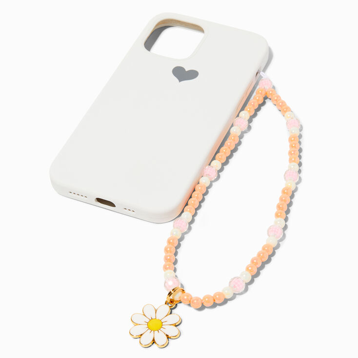 Daisy Charm Beaded Phone Wrist Strap,