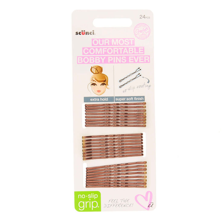 Scunci 24 Pack Brown Bobby Pins Claire S