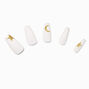 Faux ongles vegan squareletto glamour &eacute;toile blanche &#40;lot de 24&#41;,