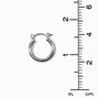 Boucles d&#39;oreilles superposables anneaux tubulaires couleur argent&eacute;e - Lot de 3,