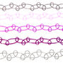 Tattoo Choker Necklaces - Purple, 5 Pack,