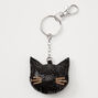 Porte-cl&eacute;s chat bling bling - Noir,