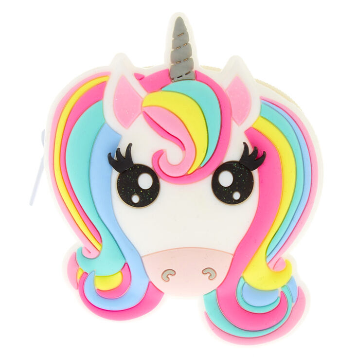 Claire's Porte-monnaie en silicone licorne fluo