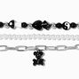 Black &amp; White Y2K Bracelet Set - 3 Pack,