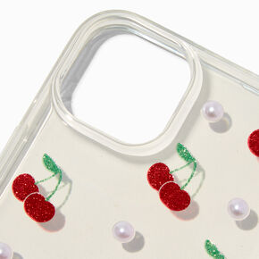 Glitter Cherries &amp; Pearls Phone Case - Fits iPhone&reg; 15 Plus,