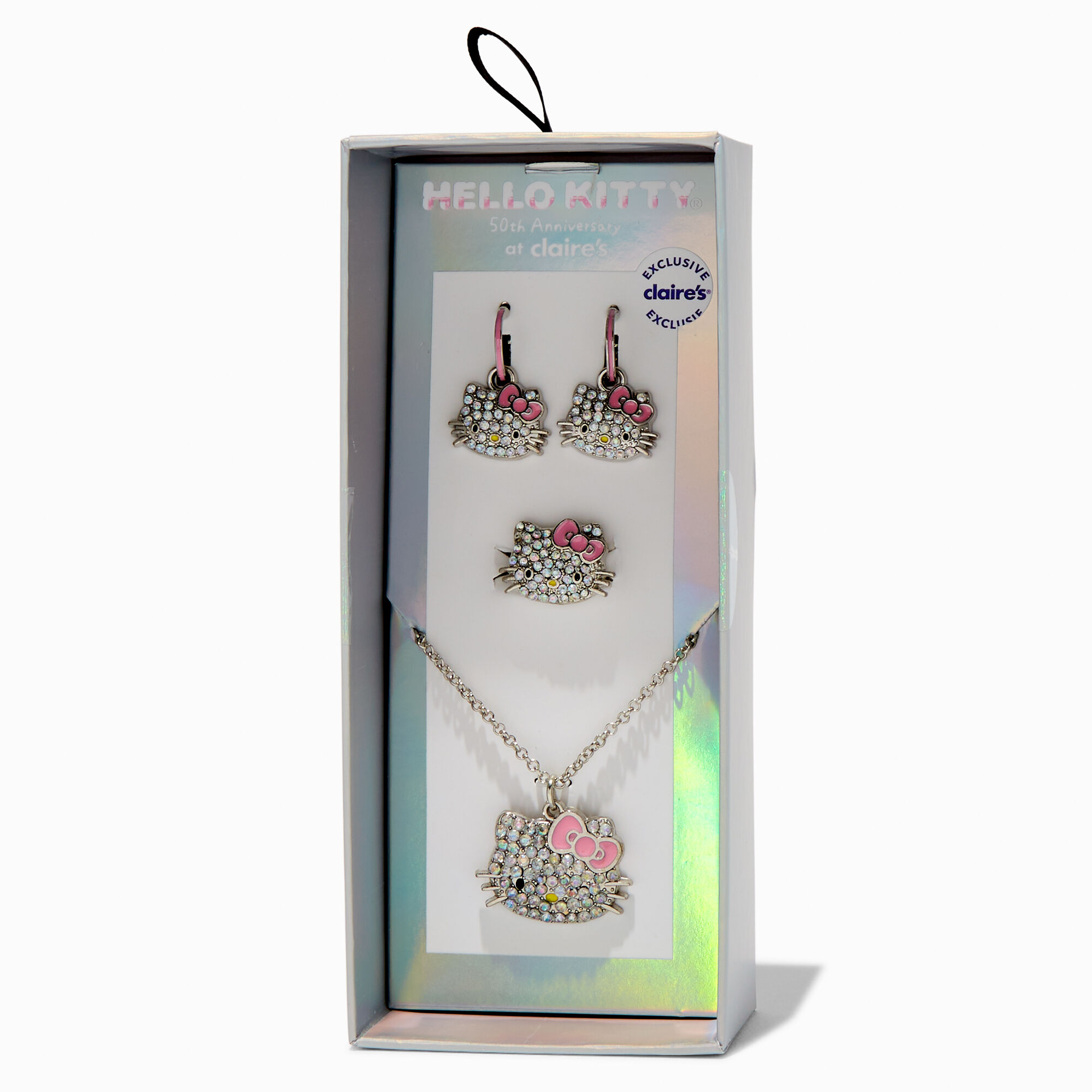 Claire s Hello Kitty 50th Anniversary Claire s Exclusive Jewelry Set 3 Pack The Shops at Willow Bend