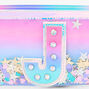 Ombre Sequin Initial Pencil Case - J,