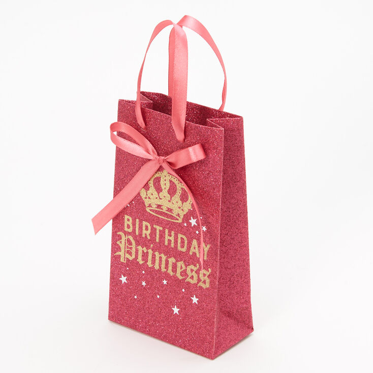 Birthday Princess Red Glitter Gift Bag,