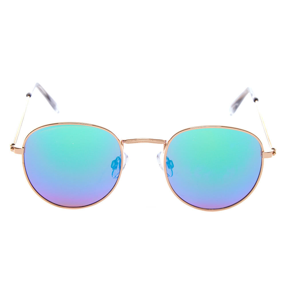 Gold Round Sunglasses,