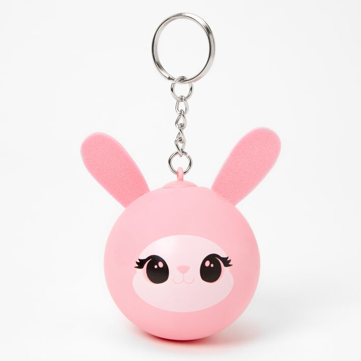 Claire's Porte-clés balle anti-stress lapin - Rose
