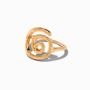Gold-tone Swirl Ring ,