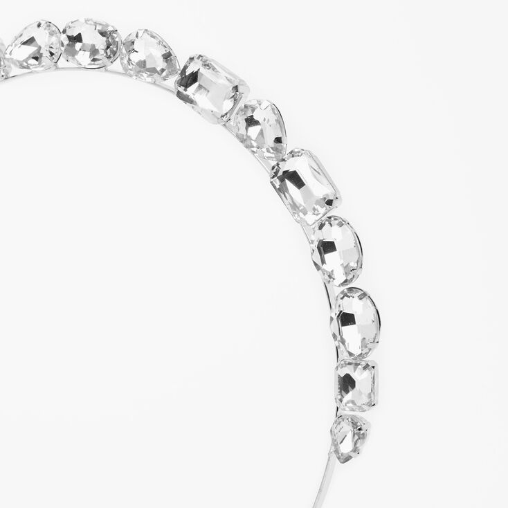 Large Stone Crystal (Diamond) Bracelet - Silver