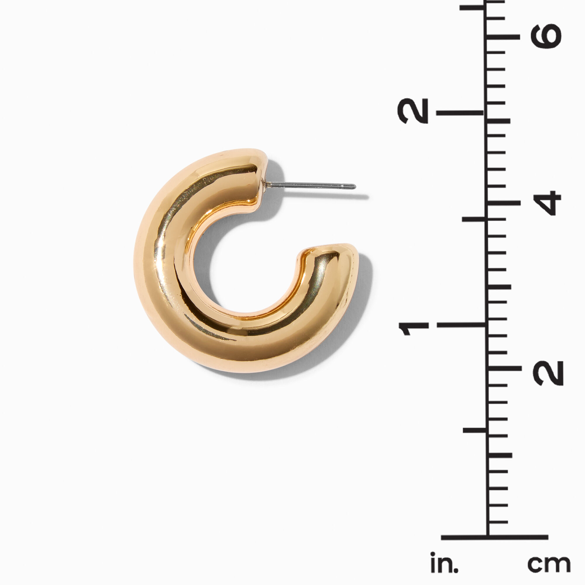 Gold-tone 30mm Chunky Hoop Earrings