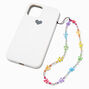 Bijou pour portable avec papillon arc-en-ciel,